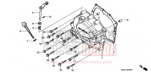PANNEAU CARTER-MOTEUR D. XLR125RW de 1998